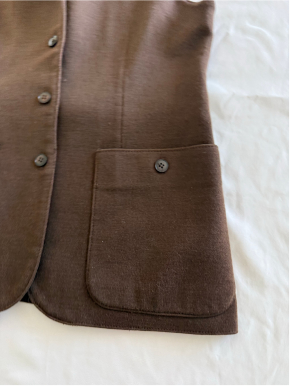 Women's Vintage Act III Brown Button-Front Vest - Picture 3 of 7